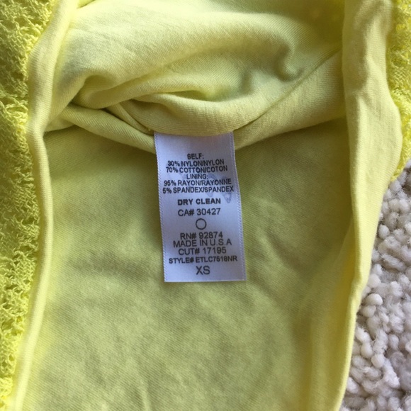 Ella Moss Halter Top.    Yellow.     Size XS - Picture 5 of 6